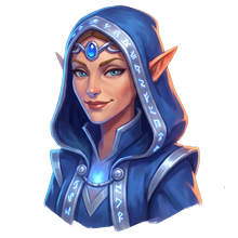 Lyra, the elf mage